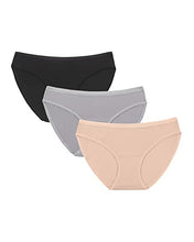 Load image into Gallery viewer, Kindred Bravely Signature Cotton Bikini Underwear | Maternity &amp; Postpartum Panty 3-Pack (Neutrals, Medium)
