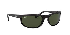 Ray-Ban Men's RB2027 Predator 2 Sunglasses, Black/Matte Black/Green, 62 mm