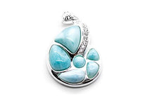 Load image into Gallery viewer, Larimar Pendant Gemstones with 925 Sterling Silver Classic Jewelry Women
