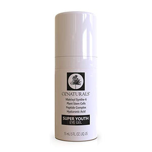 OZNaturals Anti Aging Eye Gel: Super Youth Eye Gel for Men and Women - Under Eye Treatment for Bags, Wrinkles, Crows Feet, Dark Circles, and Puffiness - Day and Night Anti Wrinkle Eye Gel - 0.5 Fl Oz