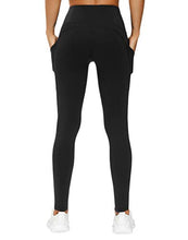 Load image into Gallery viewer, THE GYM PEOPLE Thick High Waist Yoga Pants with Pockets, Tummy Control Workout Running Yoga Leggings for Women (Large, Charcoal Grey)

