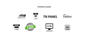 Acer KG271 bmiix 27" Full HD (1920 x 1080) TN Monitor with AMD FREESYNC Technology (2 x HDMI & VGA Port),Black