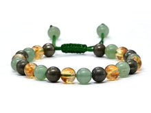 Load image into Gallery viewer, Money Wealth Success Bracelet - Pyrite Green Aventurine Citrine Bracelet Set for Men Women Healing Calming Anxiety Stress Relief Gifts (Adjustable)
