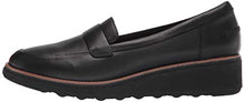 Load image into Gallery viewer, Clarks womens Sharon Gracie Penny Loafer, Black Leather With Dark Tan Welt, 8 US
