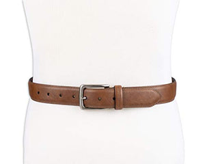 Columbia Men's Trinity Logo Belt-Casual Dress with Single Prong Buckle for Jeans Khakis , Tan, 38