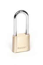 Load image into Gallery viewer, CCL Security Products Brass Sesamee K437 4 Dial Bottom Resettable Padlock with 2-1/4-Inch Hardened Steel Shackle and 10000 Potential Combinations, 2 1/4 Inch Shackle Clearance
