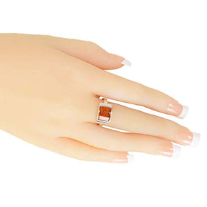 HolidayGiftShops Sterling Silver and Baltic Honey Amber Ring Sunniva- Size 8