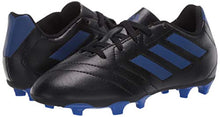 Load image into Gallery viewer, adidas Boys' Goletto VII FG J Football Shoe, core Black/Team Royal Blue/Team Royal Blue, 10.5K M US Little Kid
