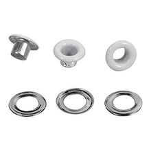 Load image into Gallery viewer, 100Sets Round Metal Eyelets Scrapbooking Card Hole Leather Craft Clothe Accessory 4mm (White)
