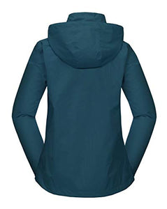 Little Donkey Andy Women’s Waterproof Rain Jacket Lightweight Outdoor Windbreaker Rain Coat Shell for Hiking, Travel Blue L