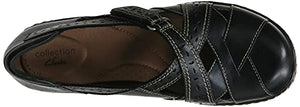 Clarks womens Ashland Spin Q Slip On Loafer, Black, 8.5 US
