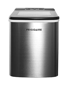 Frigidaire Compact Countertop Ice Maker, Makes 26 Lbs. Of Bullet Shaped Ice Cubes Per Day, Silver Stainless