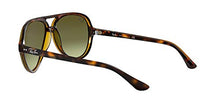 Load image into Gallery viewer, Ray-Ban RB4125 Cats 5000 Aviator Sunglasses, Light Havana/Green Gradient Brown, 59 mm

