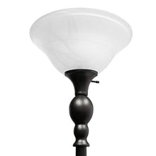 Load image into Gallery viewer, Elegant Designs LF2001-RBW Torchiere Floor Lamp, Restoration Bronze/White
