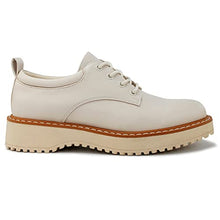 Load image into Gallery viewer, Hawkwell Women's Lace-Up Platform Oxford Shoes, Beige PU, 6 M US
