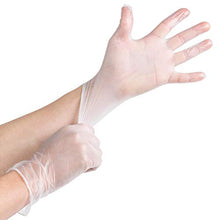 Load image into Gallery viewer, Medpride Medical Vinyl Examination Gloves (X-Large, 100-Count) Latex Free Rubber | Disposable, Ultra-Strong, Clear | Fluid, Blood, Exam, Healthcare, Food Handling Use | No Powder
