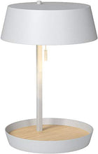 Load image into Gallery viewer, Amazon Brand – Rivet Modern Table Lamp with USB and Bulb, 18&quot;H, White
