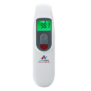 Amplim No Touch Forehead Thermometer, Infrared Digital Temperature for Babies Kids Adults, Touchless Hospital Medical Grade Temp, FSA HSA Eligible, Red White