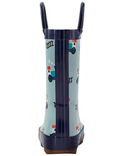 Load image into Gallery viewer, OAKI Kids Rain Boots with Easy-On Handles, Trains &amp; Tracks, 11T US Toddler
