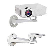 Load image into Gallery viewer, Mini Projector Wall Mount/Projector Hanger/CCTV Security Camera Housing Mounting Bracket(White) - for CCTV/Camera/Projector/Webcam - with Load 11 lbs Length 7.8 inch - Rotation 360° White
