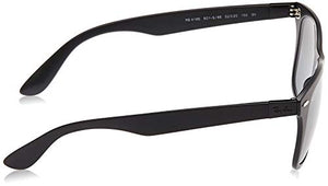 Ray-Ban Unisex-Adult RB4195 Wayfarer Liteforce Sunglasses, Matte Black/Grey Gradient Mirror, 52 mm