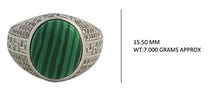 Load image into Gallery viewer, JANIZZ 925 Solid Sterling Silver Ring with Malachite &amp; White CZ in Different Sizes in A Beautiful LED Box(TH2) (6)
