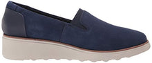 Load image into Gallery viewer, Clarks Women's Sharon Dolly Loafer, Dark Blue Suede, 8
