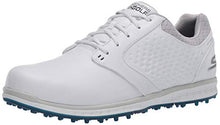 Load image into Gallery viewer, Skechers Women's Elite 3 Spikeless Waterproof Golf Shoe, White/Navy Leather, 9 M US
