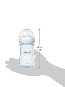 Philips Avent Natural Baby Bottle, Blue, 9oz, 5pk, SCF013/59