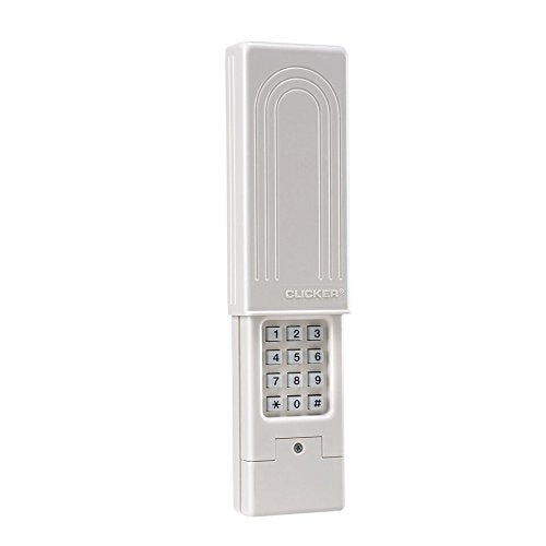 Chamberlain Group Clicker Universal Keyless Entry KLIK2U-P2, Works with Chamberlain, LiftMaster, Craftsman, Genie and More, Security +2.0 Compatible Garage Door Opener Keypad, White
