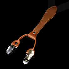 Load image into Gallery viewer, RBOCOTT Black Suspender and Silk Bow Tie Sets for Men (Black)
