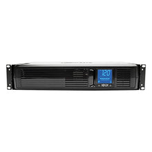 Load image into Gallery viewer, Tripp Lite SMART1500LCD 1500VA Smart UPS Battery Back Up, 900W Rack-Mount/Tower, LCD, AVR, USB, DB9, 3 Year Warranty &amp; Dollar 250,000 Insurance Black
