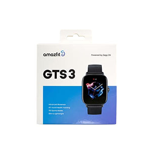 Amazfit GTS 3 Smart Watch for Android iPhone, Alexa Built-in, GPS Fitness Sports Watch with 150 Sports Modes, 1.75” AMOLED Display, 12-Day Battery Life, Blood Oxygen Heart Rate Tracking, Black
