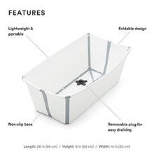 Load image into Gallery viewer, Stokke Flexi Bath, White - Foldable Baby Bathtub - Lightweight, Durable &amp; Easy to Store - Convenient to Use at Home or Traveling - Best for Newborns &amp; Babies

