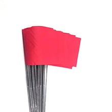 Load image into Gallery viewer, Swanson Tool Co FRG15100 2.5-Inch by 3.5-Inch Marking Flags with 15-Inch Wire Staffs, Red, 100-Pack
