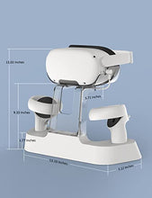 Load image into Gallery viewer, NexiGo Enhanced Charging Dock with LED Light for Oculus Quest 2, [Support Elite Strap with Battery], Headset Display Stand and Controller Mount, 2 Rechargeable Batteries, Magnetic Cable
