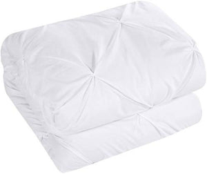 Chic Home 10 Piece Hannah Pinch Pleated, ruffled and pleated complete Queen Bed In a Bag Comforter Set White With sheet set