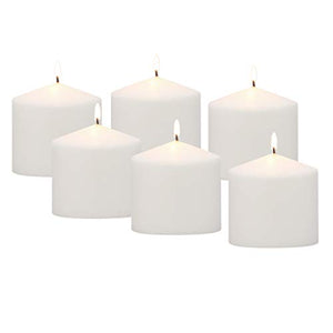 Stonebriar 18 Hour Long Burning Unscented Pillar Candles, 3x3, White