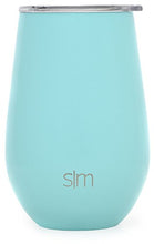 Load image into Gallery viewer, Simple Modern Spirit 12oz Wine Tumbler Glass with Lid - Vacuum Coffee Mug Stemless Cup 18/8 Stainless Steel -Caribbean
