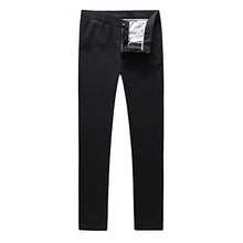 Load image into Gallery viewer, UNINUKOO Mens Pants Slim Fit Solid Color Dress Business Wedding Suit Pants US Size 29 Khaki
