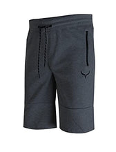Load image into Gallery viewer, Screenshot SPORTS-A9050 Mens Fleece Athletic Zipper Pockets SweatShorts-H.Charcoal-Small
