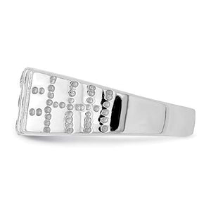 925 Sterling Silver Mens Cubic Zirconia Cz Band Ring Size 10.00 Man Fine Jewelry For Dad Mens Gifts For Him