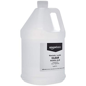 Amazon Basics All Purpose Washable School Clear Liquid Glue - Great for Making Slime, 1 Gallon Bottle