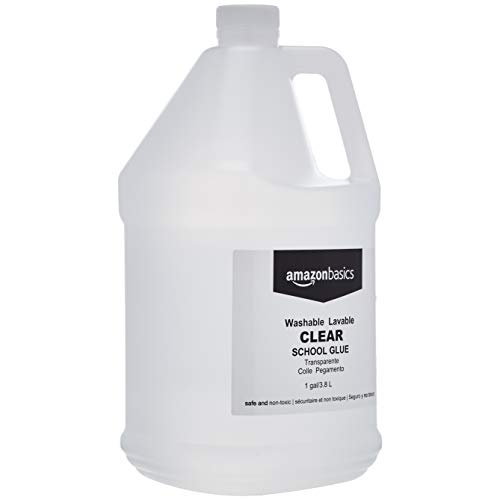 Amazon Basics All Purpose Washable School Clear Liquid Glue - Great for Making Slime, 1 Gallon Bottle