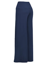 Load image into Gallery viewer, Arolina Women's Stretchy Wide Leg Palazzo Lounge Pants (Navy Blue,L)
