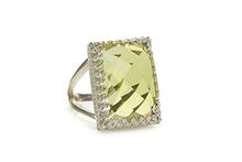 Load image into Gallery viewer, Unique Yellow Quartz Ring by Anemone Jewelry - Lemon Quartz in 925 Sterling Silver - Gorgeous Statement Rings for Women - Jewelry for Weddings, Parties, Engagements - Handmade
