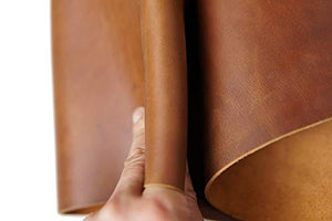Bourbon Brown Tooling Leather Square 2.0mm Thick Finished Full Grain Cow Hide Leather Crafts Tooling Sewing Hobby Workshop Crafting Leather
