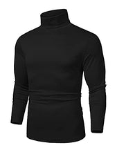 Load image into Gallery viewer, COOFANDY Men's Slim Fit Basic Thermal Turtleneck Shirts Casual Cotton Knitted Pullover Sweaters Grey

