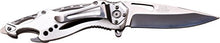 Load image into Gallery viewer, MTech USA Ballistic MT-A705SL Spring Assist Folding Knife, Silver Straight Edge Blade, Silver Handle, 4.5-Inch Closed
