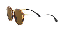 Load image into Gallery viewer, Ray-Ban RB2447 Fleck Round Sunglasses, Spotted Brown Havana/Brown, 49 mm
